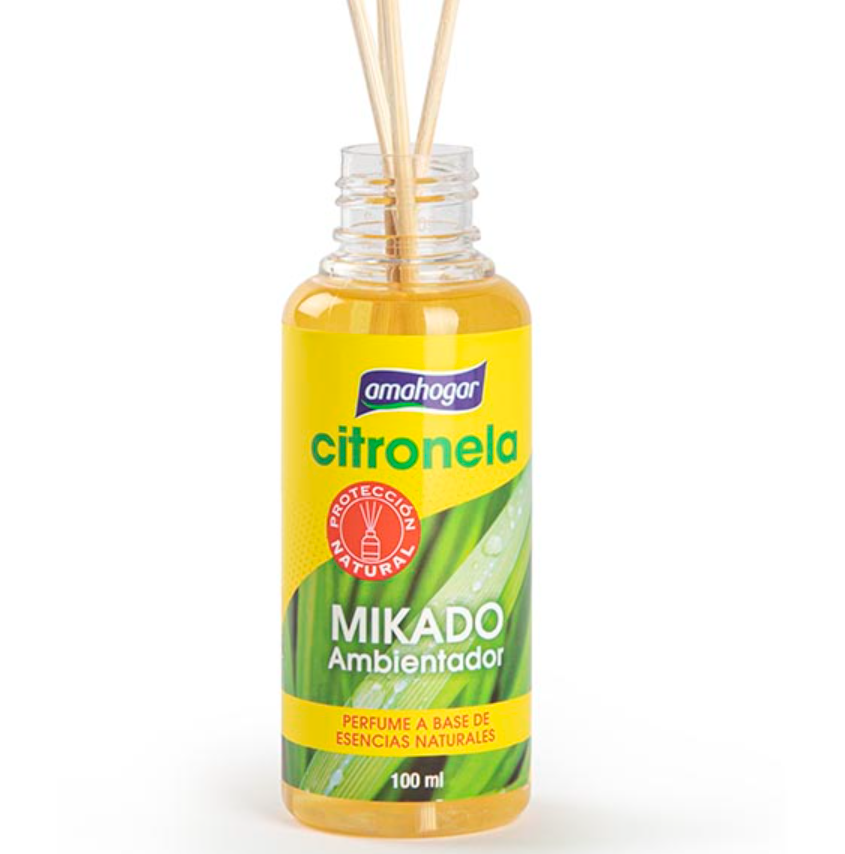 Amahogar - Mikado Reposición Citronela, 100 Ml