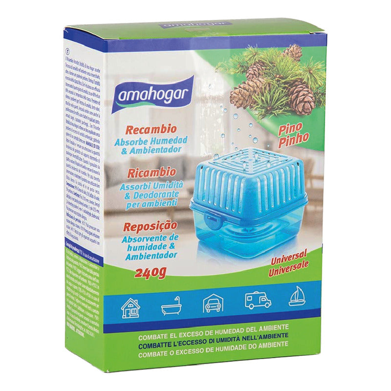 Absorbedor De Humedad Recarga Universal 240 G 3uni Amahogar