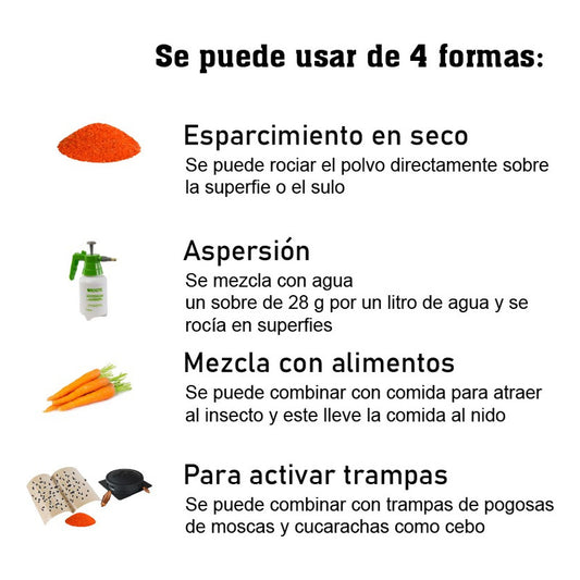 Cebo En Polvo - Control Moscas Cucarachas y otros | 2 Un