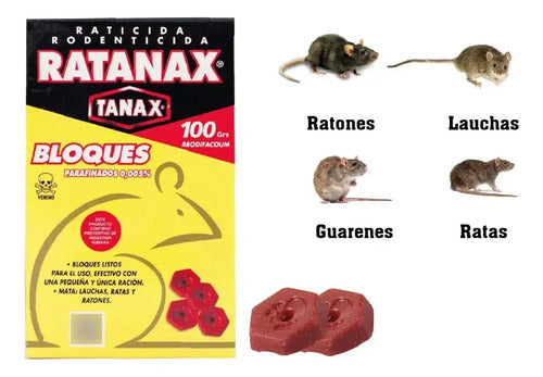 Tanax - Repelente/raticida En Bloques - 100 Gr