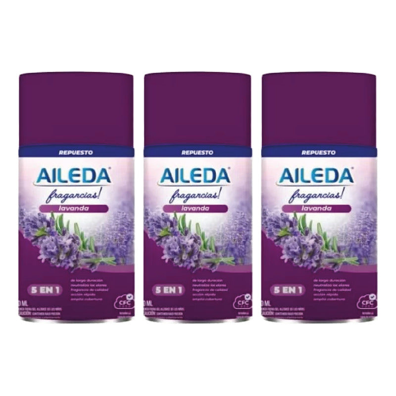 Repuestos Automáticos Aileda 250 Ml - Lavanda 3 Uni