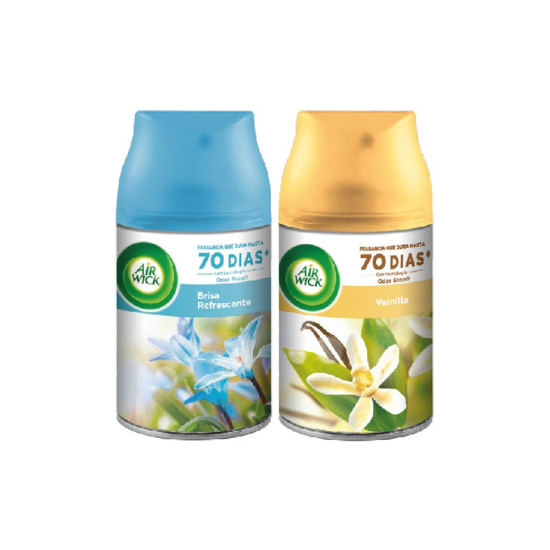 Air Wick Aromatizante Automático Pack Vainilla/brisa 250ml