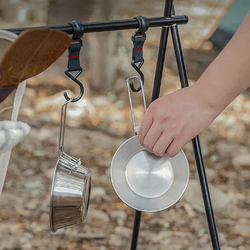 Plato Plegable De Acero Inox. Liviano Camping Montaña Viajes