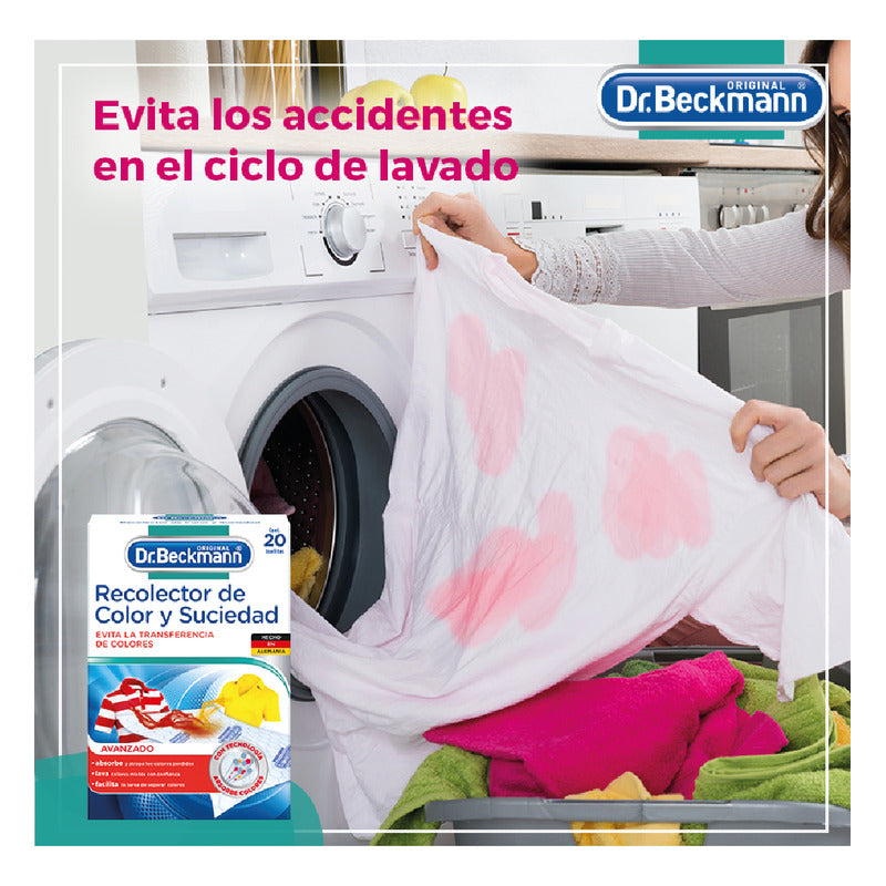 Dr. Beckmann Recolector De Color 20u + Perlas Fragancia 120g