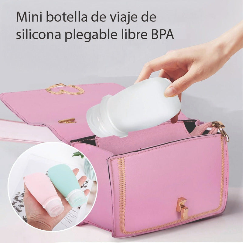 Viaja Liviano Set X3 Botellas Silicona Plegable 90+60+30 Ml