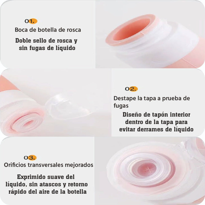 Viaja Liviano Set X4 Botellas Silicona 90 Ml Antifugas