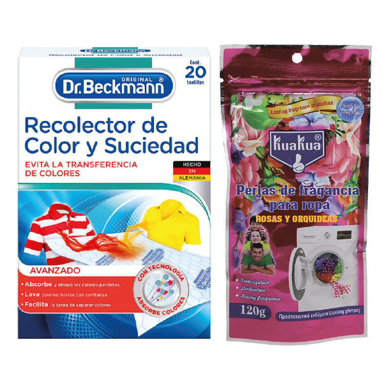 Dr. Beckmann Recolector De Color 20u + Perlas Fragancia 120g