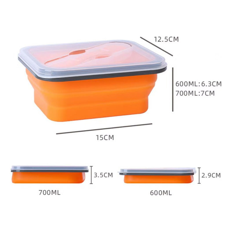 Tupper Plegable Libre De Bpa / Camping Trekking Playa 700 Ml