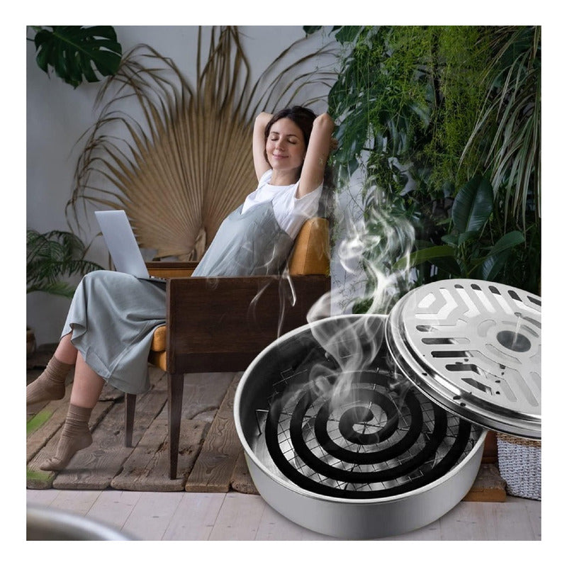 Espirales Citronela Mosquitos Zancudo 30 Uni + Soporte Metal