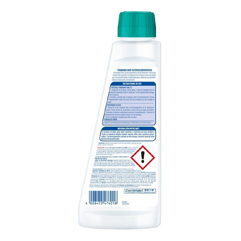 Dr. Beckmann Limpiador Anti Cal Electrodomésticos 250 Ml