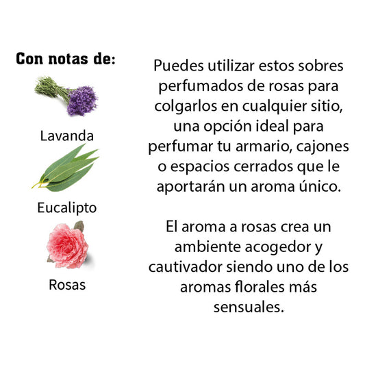 Sobres Perfumados Intenso - Aroma Rosas