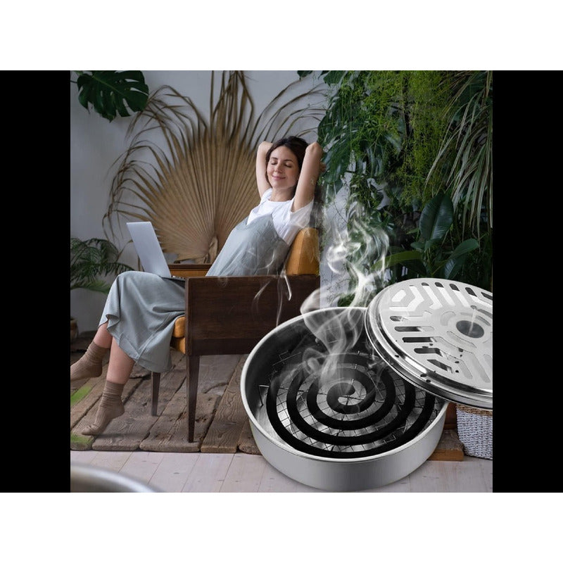 Espirales Citronela Mosquitos Zancudo 30u + Soporte Metal Fl
