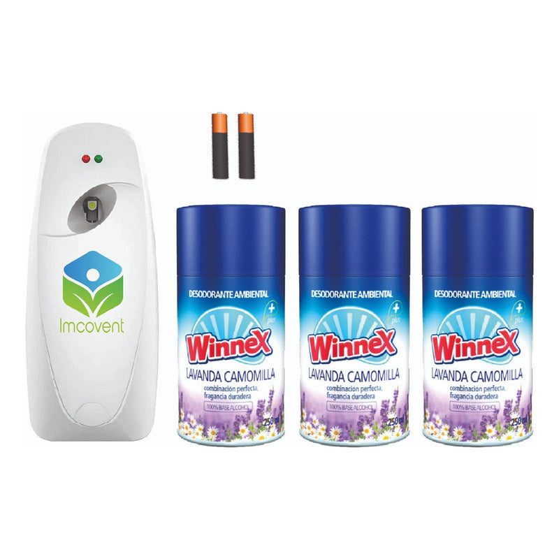 Winnex Difusor Automatico + 3 Repuestos - Lavanda Camomilla