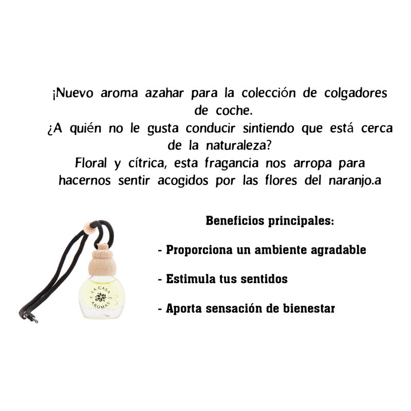 Aromatizador Auto - Car Freshener Colgante 7 Ml Flor Naranja