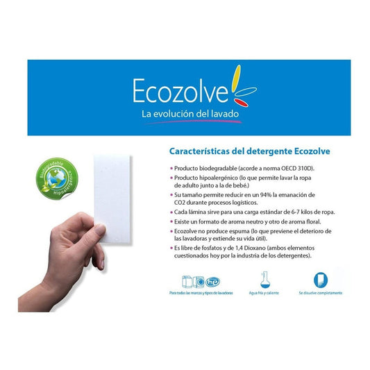 Ecozolve - Detergente En Laminas Concentrado | 12 U