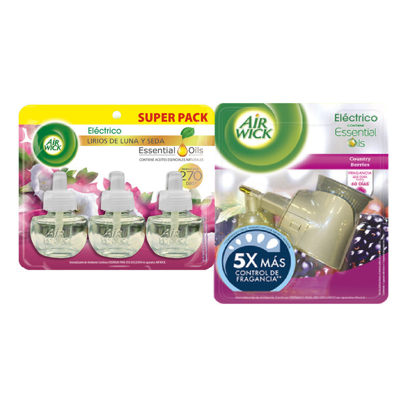 Air Wick Eléctrico Aceites Aromatizante Difusor + 4 Repues