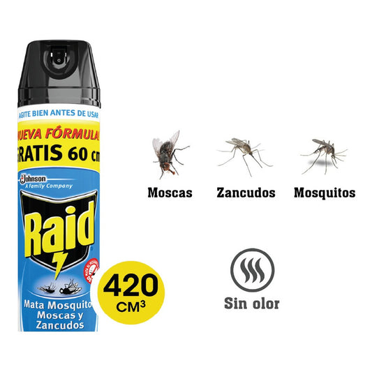 Raid - Moscas/zancudos/mosquitos Sin Olor 420cc