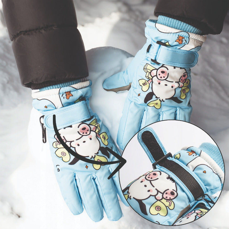 Guantes Invierno Urbano Antiviento Lluvia Leve Niños Talla M