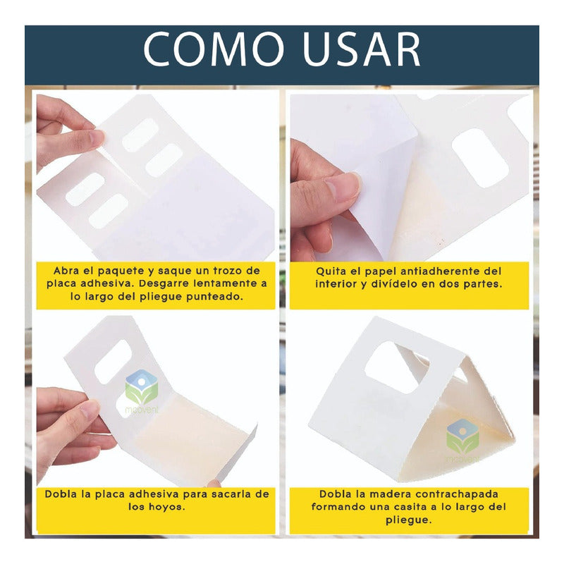 Trampa Cebo Adhesiva Con Atrayente Cucarachas Efectiva 12 U