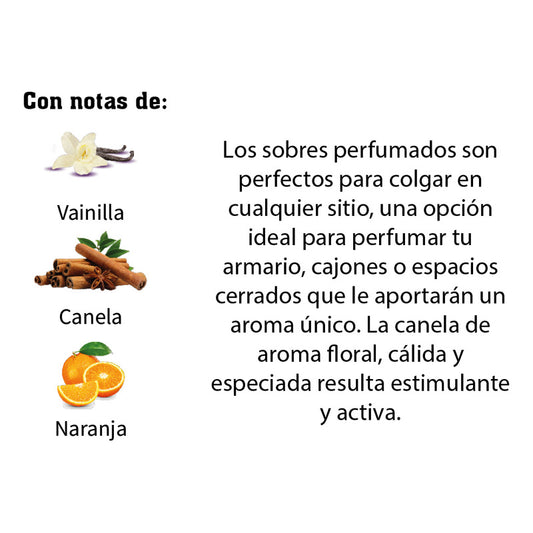 Sobres perfumados intenso - Aroma Canela