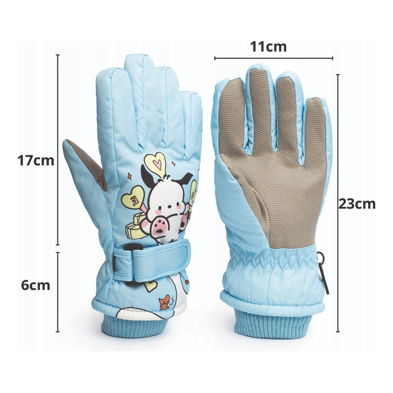 Guantes Invierno Urbano Antiviento Lluvia Leve Niños Talla M