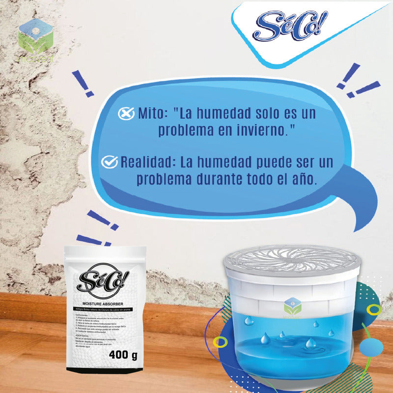 Absorbedor De Humedad Embase Recargable Damprid 300g Seco