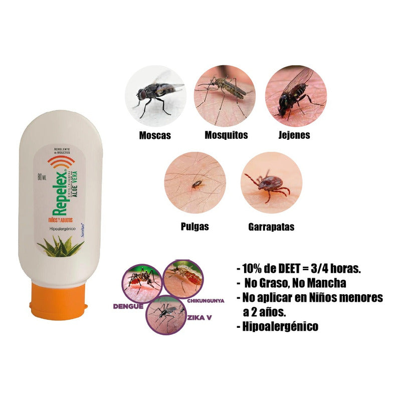 Repelex - Hipoalergénic en Crema 10%deet