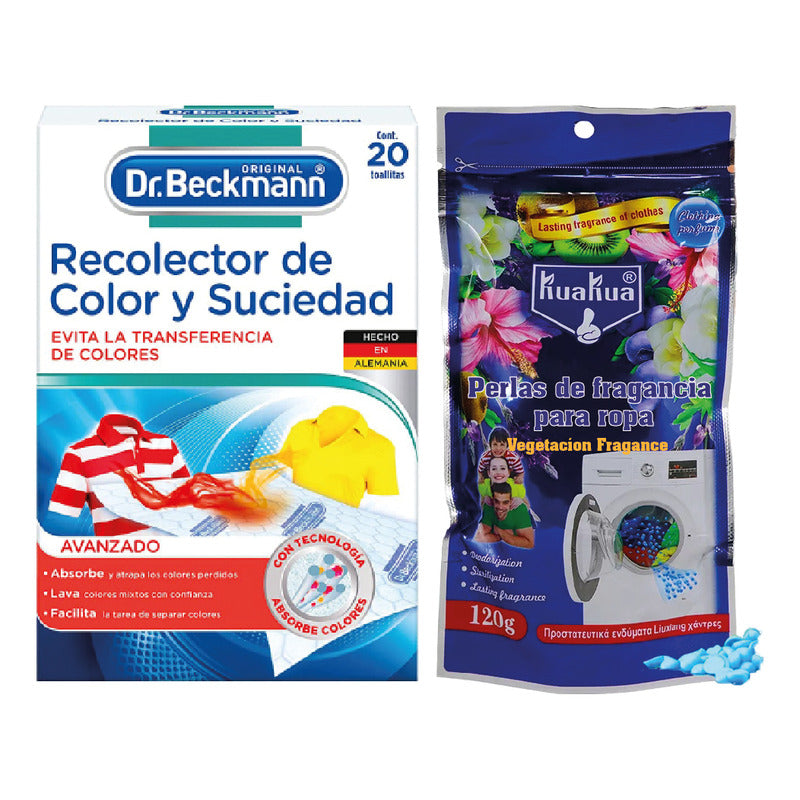 Dr. Beckmann Recolector De Color 20u + Perlas Fragancia 120g