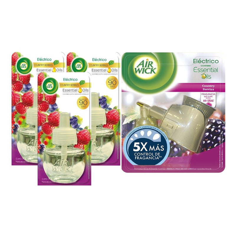 Air Wick Eléctrico Aceites Aromatizante Difusor + 4 Repues