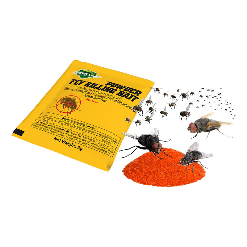 Cebo En Polvo Moscas Mosquitos - Pack 10 Uni De 5g Efectivo