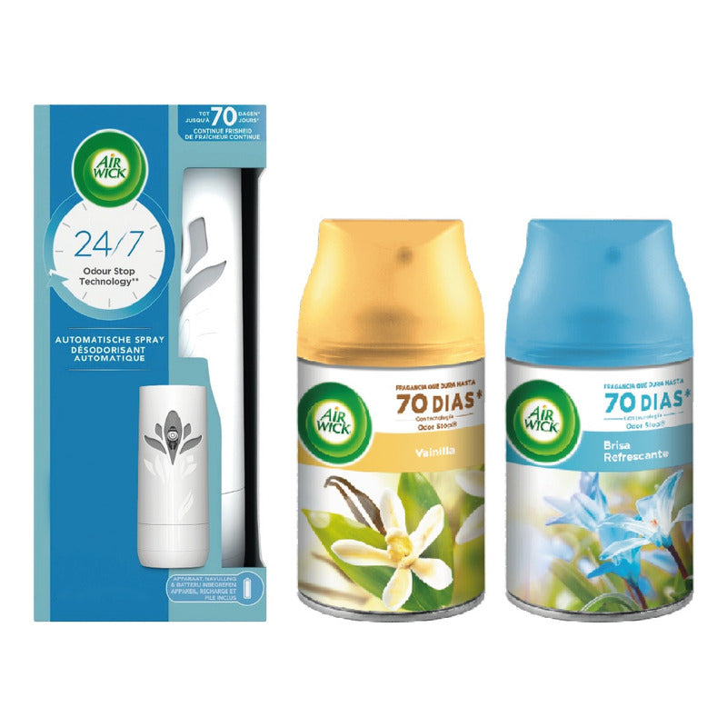Air Wick Automático Difusor + 2 Repuestos / Vainilla Brisa