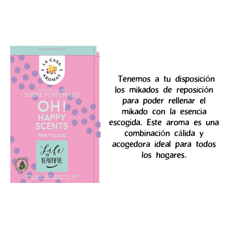 Mikado Aromatizador Repuesto Pinky Cloud 100 Ml + Varitas