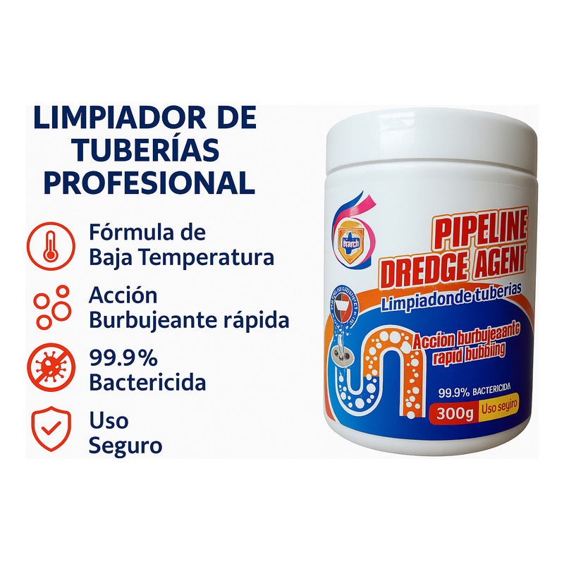 Limpiador De Tuberias En Polvo - Bacteriostático 300 Grs