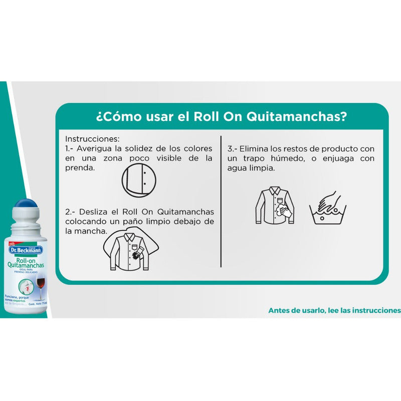 Dr. Beckmann - Roll-on Quitamanchas - Ropa Delicada 75ml