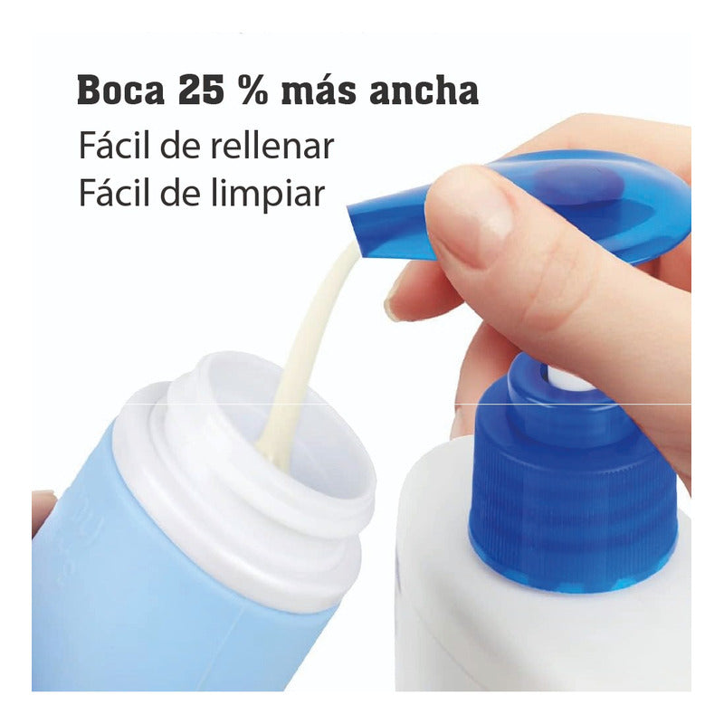 Viaja Liviano Set X4 Botellas Silicona 90 Ml Antifugas