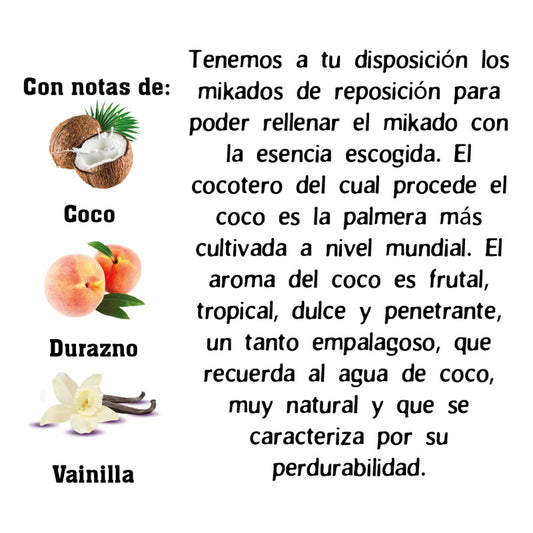 Aromatizador Mikado Reposición Coco, 100 Ml