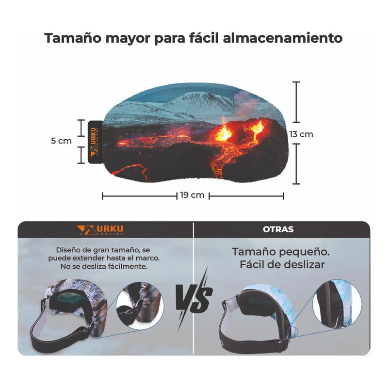 Funda Antiparras Ski/snow/bici Microfibra Rash