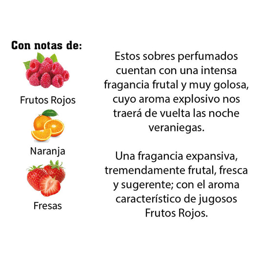 Sobres perfumados intenso - Aroma Frutos rojos