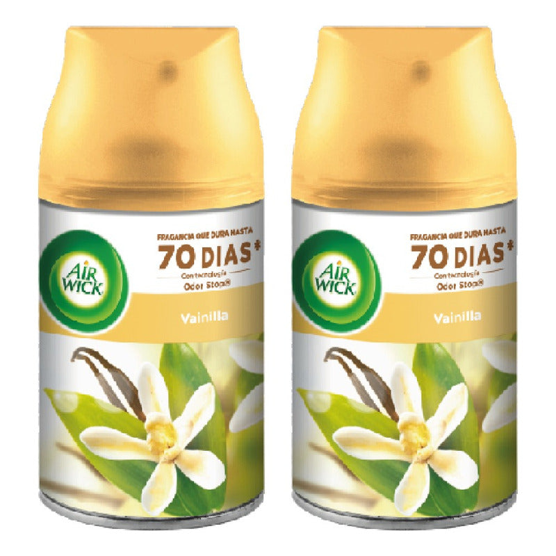 Air Wick Aromatizante Repuesto Automático Vainilla 250ml /2u