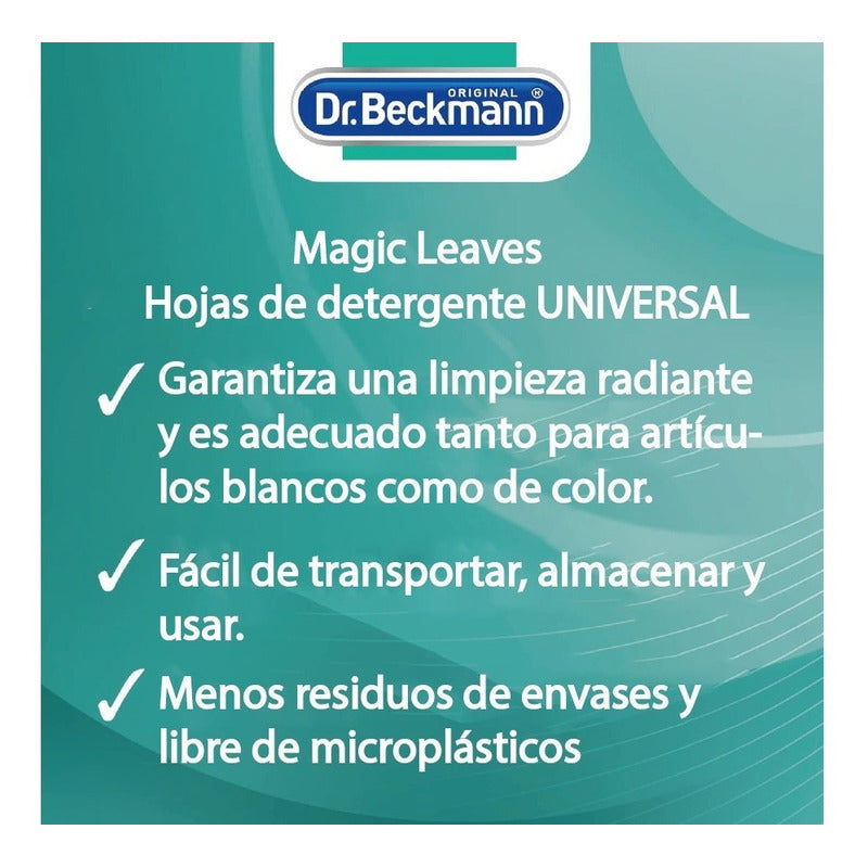 Dr. Beckmann - Magic Leaves Detergente En Laminas /20u