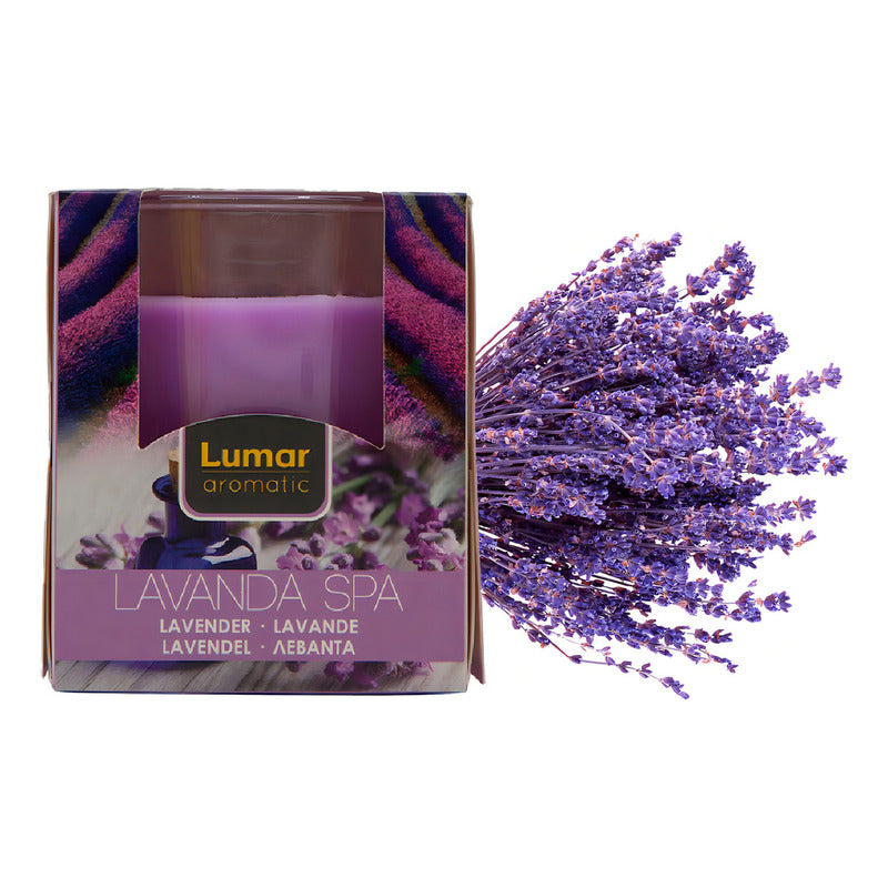 Lumar Aromatic -Vela En Vaso Decoracion | Lavanda Spa 125g