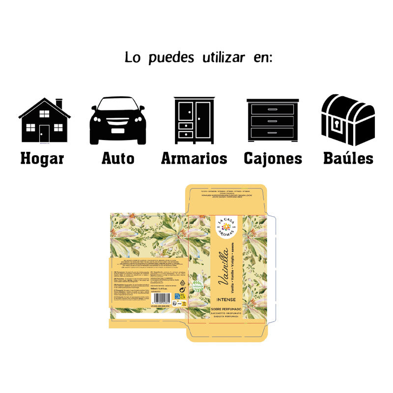 Sobres perfumados intenso - Aroma Vainilla