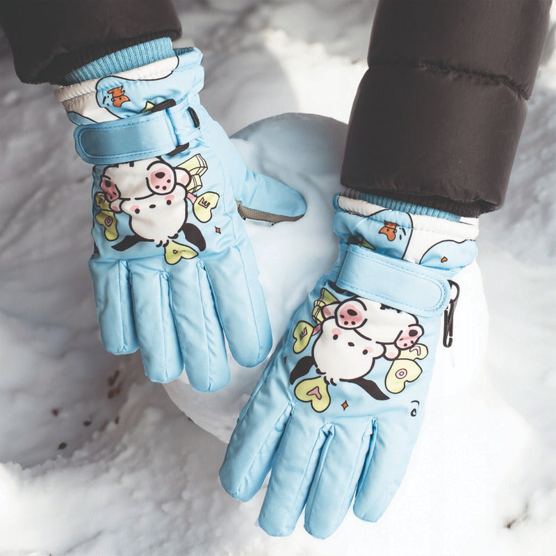 Guantes Invierno Urbano Antiviento Lluvia Leve Niños Talla M