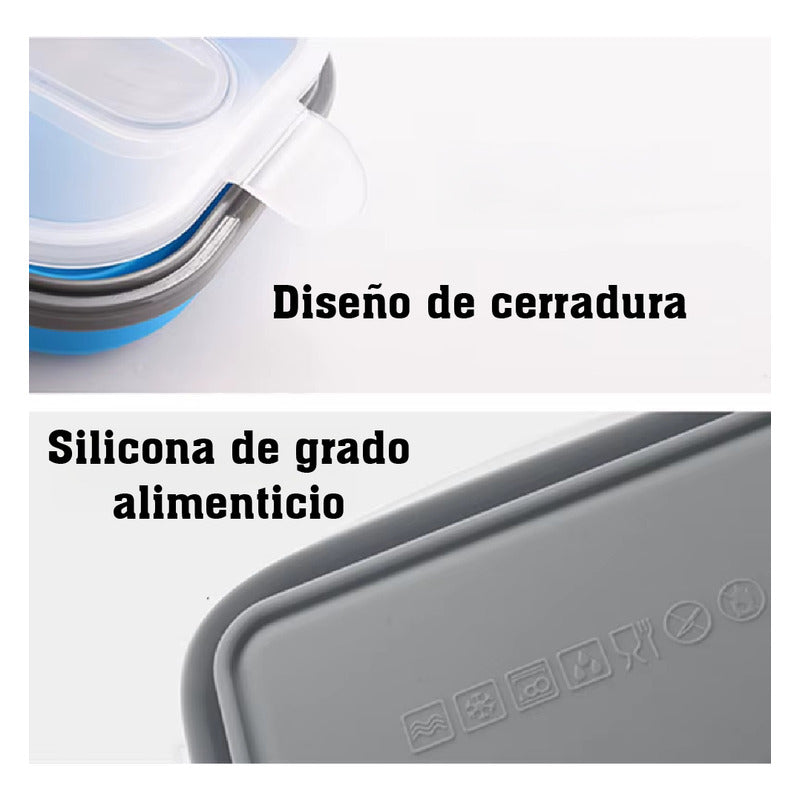Tupper Plegable Libre De Bpa / Camping Trekking Playa 700 Ml
