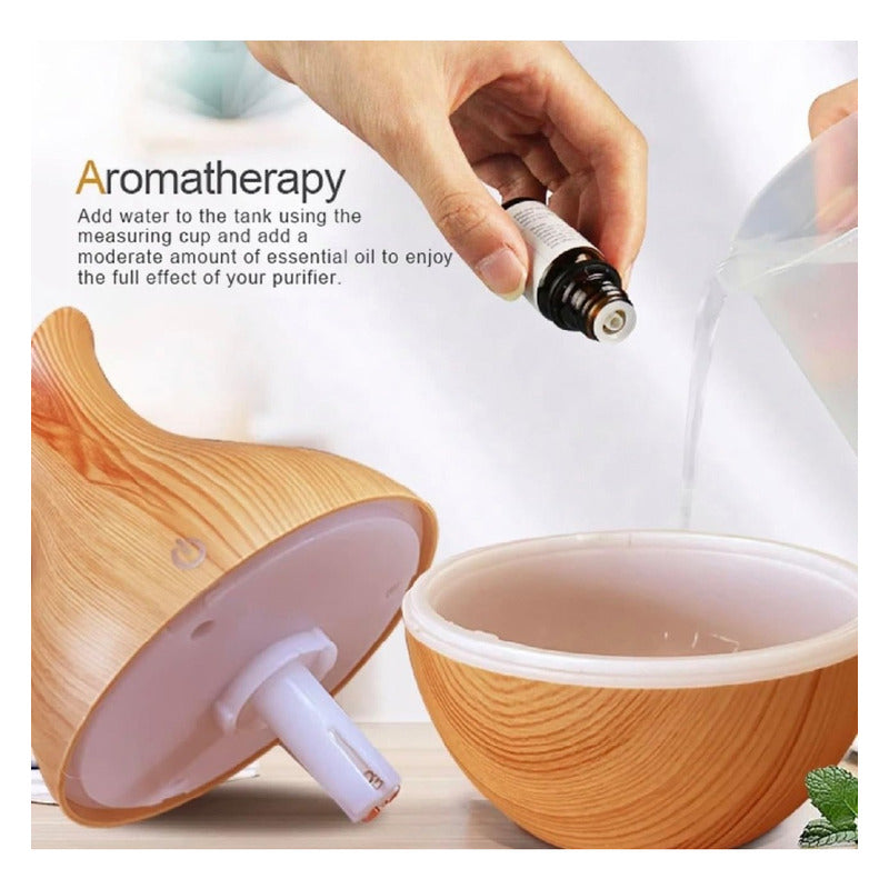 Difusor De Aroma Luz Led Usb 200 Ml + Aceite Citronela 50 Ml