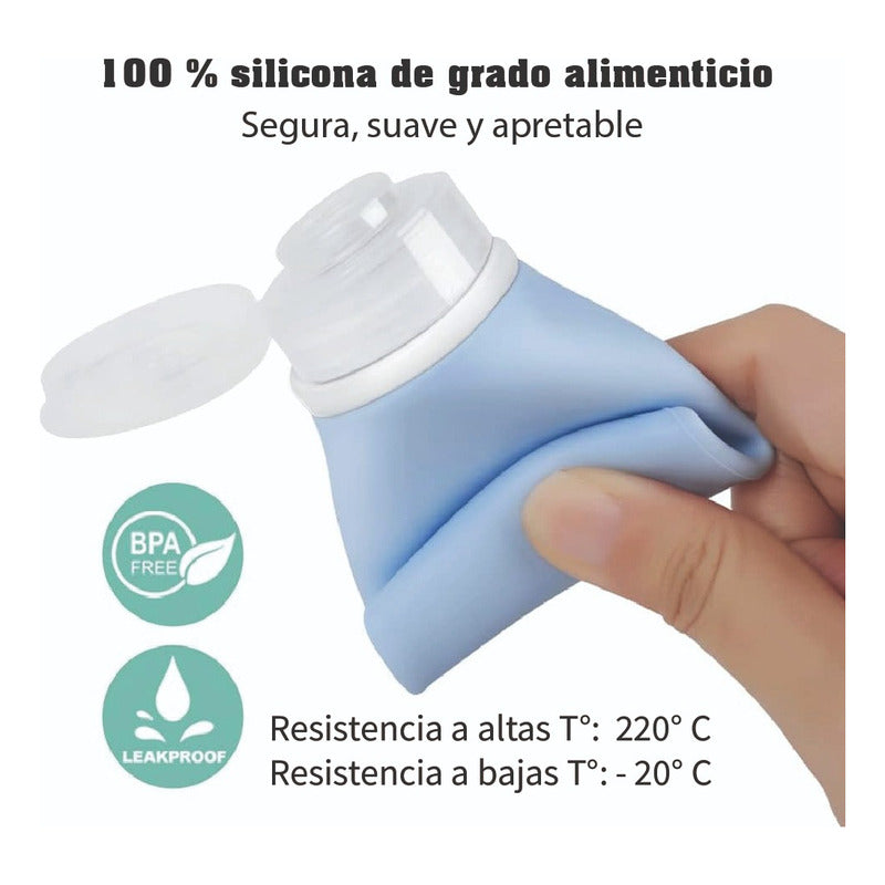 Viaja Liviano Set X4 Botellas Silicona 90 Ml Antifugas