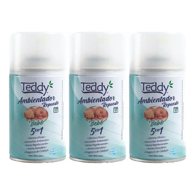 Repuesto Aromatiza. Automatico 250 Ml - Bebe Teddy 3u