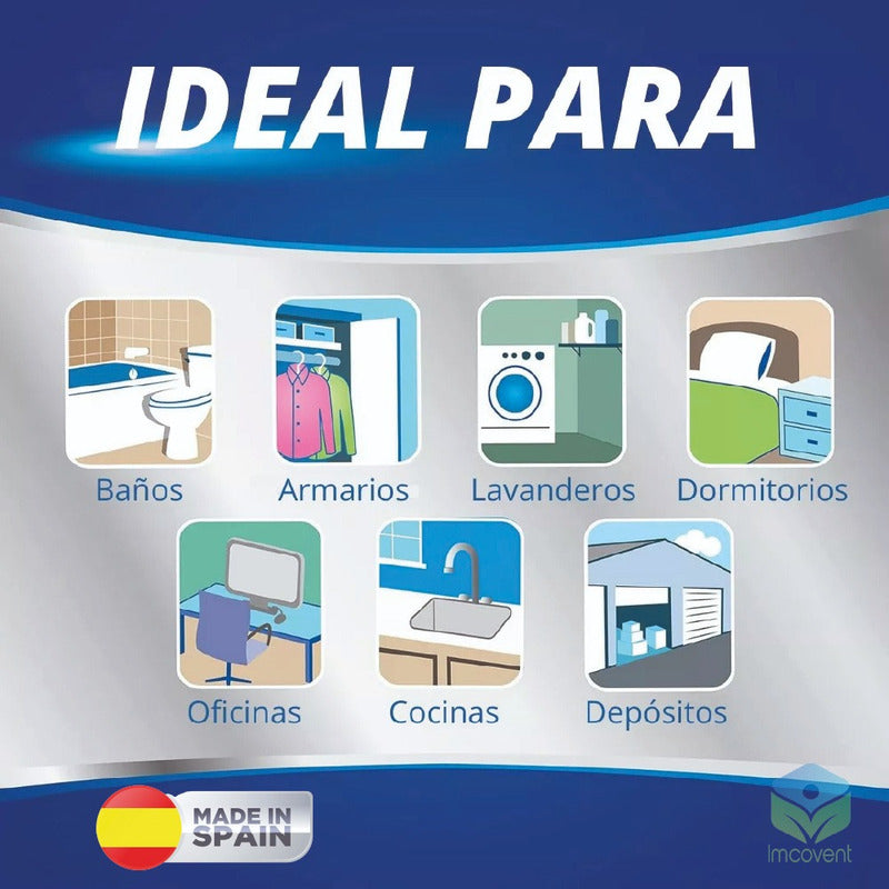 Absorbedor De Humedad Con Recarga 40g + 2 Recargas 200 C/u