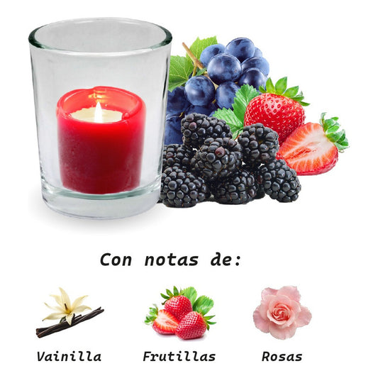 Lumar Aromatic - Vela En Vaso Decoración | Frutos Rojos 125g