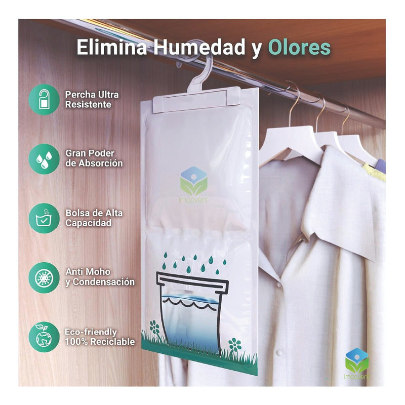 Absorbedor De Humedad Recargable + Repuesto 1k + Armarios